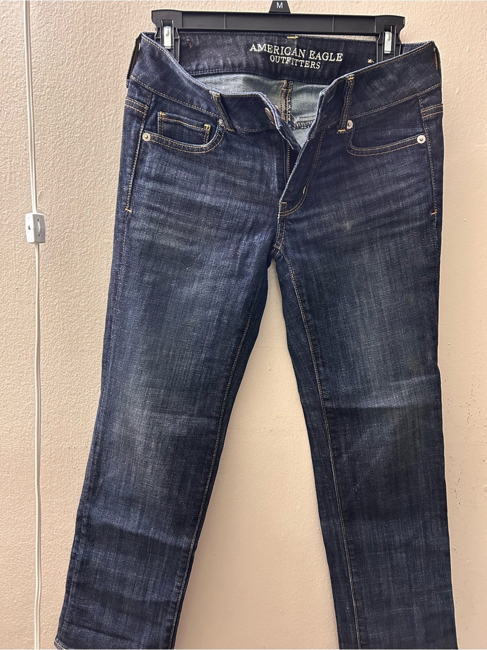 American Eagle Outfitters Women’s Dark Blue Straight Leg Jeans